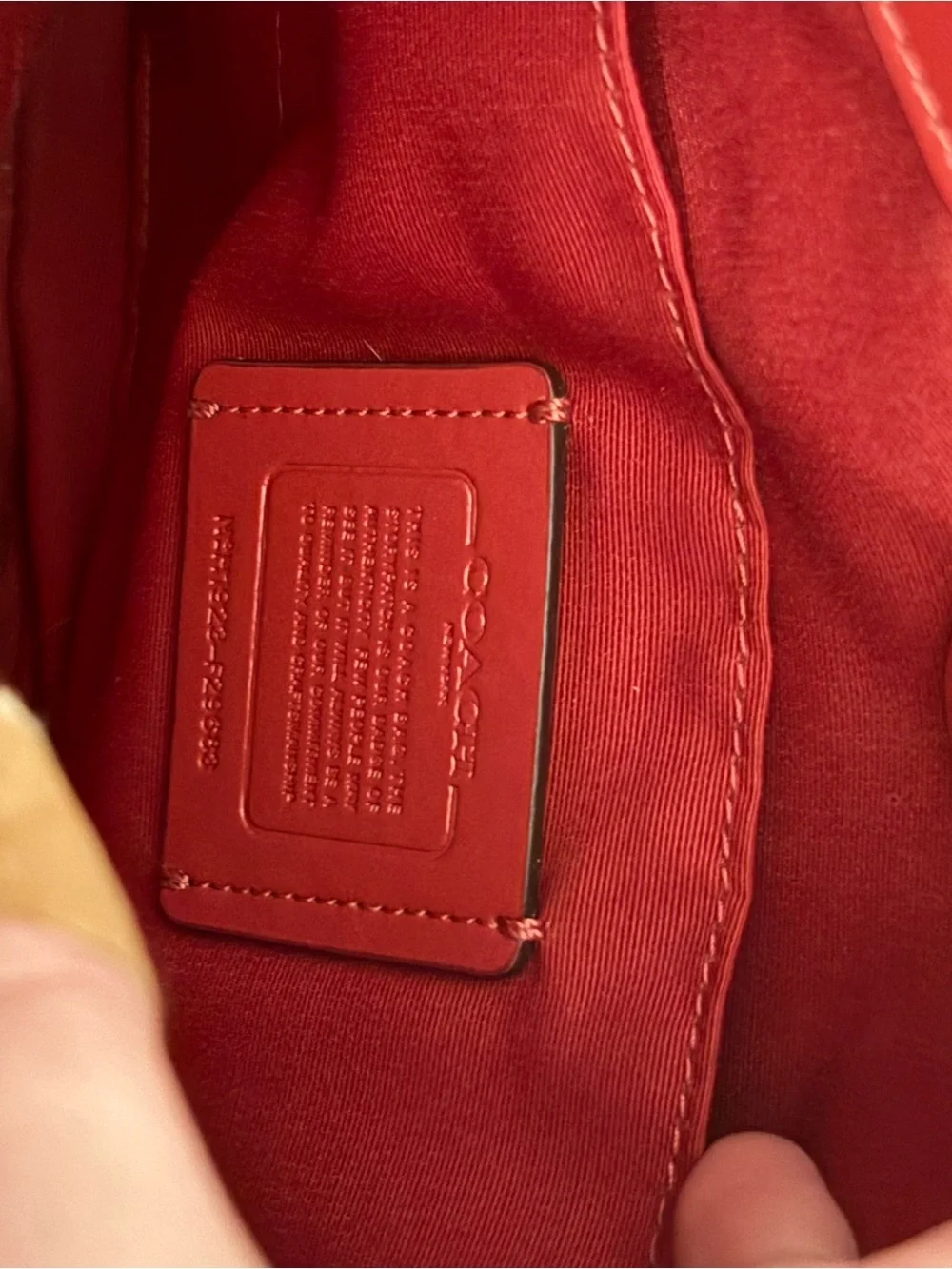Coach Brown Signature Satchel with Red Trim and Strap (strap is not original)